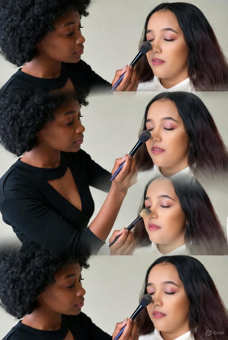 Artiste maquillage au travail